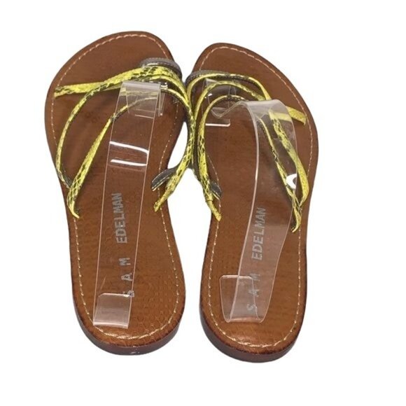 Sam Edelman Gillian toe ring sandals 8.5 yellow - Picture 4 of 6